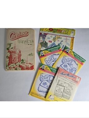 Aunt Martha's + Hot Iron Transfer Embroidery Pattern Lot